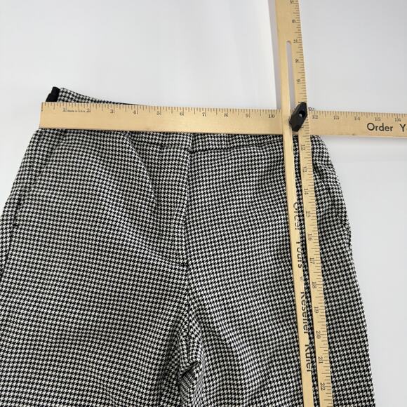 Zara Pants Womens XS Black White Houndstooth Slim Trousers‎ Stretch Classic - Picture 6 of 8